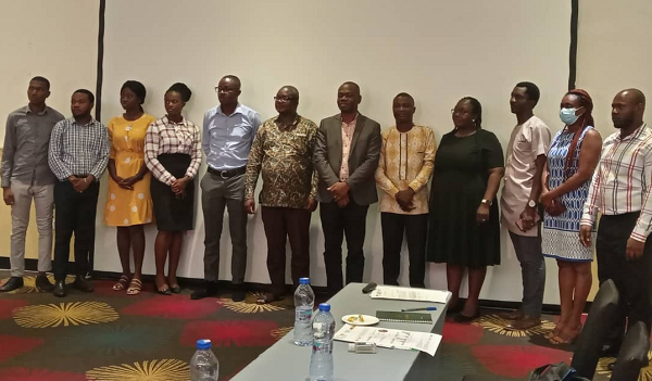 Some staff of NDPC in a photo with officials from OFAB and CSIR-SARI after the workshop